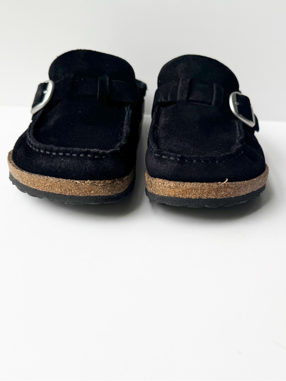 Birkenstock Buckley Moccasin Clog Slide in Black Suede | 37 (6) - Picture 5 of 10